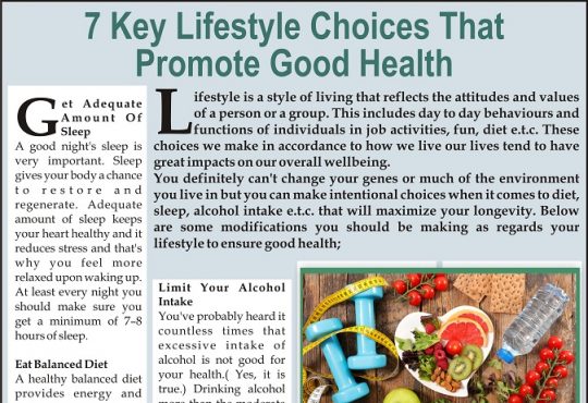7 lifestyle choices that can promote good health